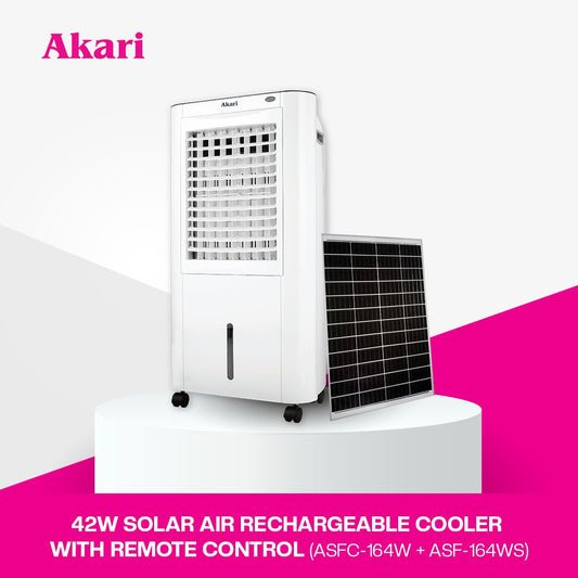 Akari Rechargeable Solar Air Cooler with Remote Control (ASFC-164W)