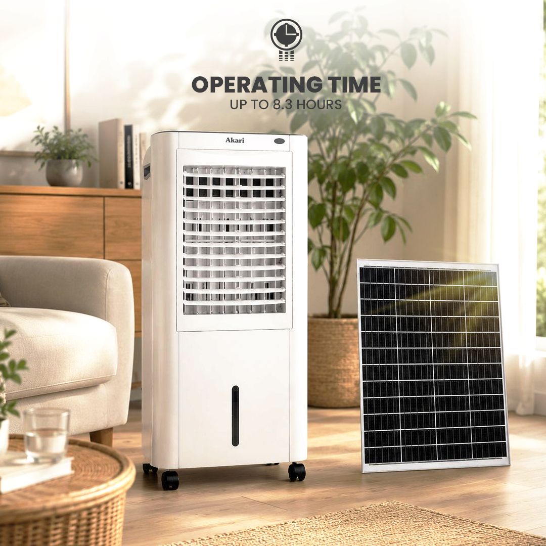 Akari Rechargeable Solar Air Cooler with Remote Control (ASFC-164W)