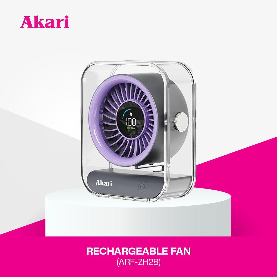 Akari Rechargeable Fan (ARF-ZH28) + Akari 2in1 Rechargeable Optizoom Flashlight (ARFL-8118)