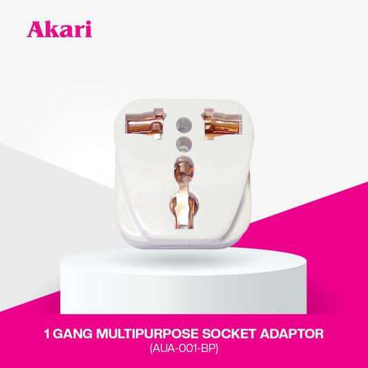 Akari 1 Gang Multipurpose Socket Adapter (AUA-001-BP)