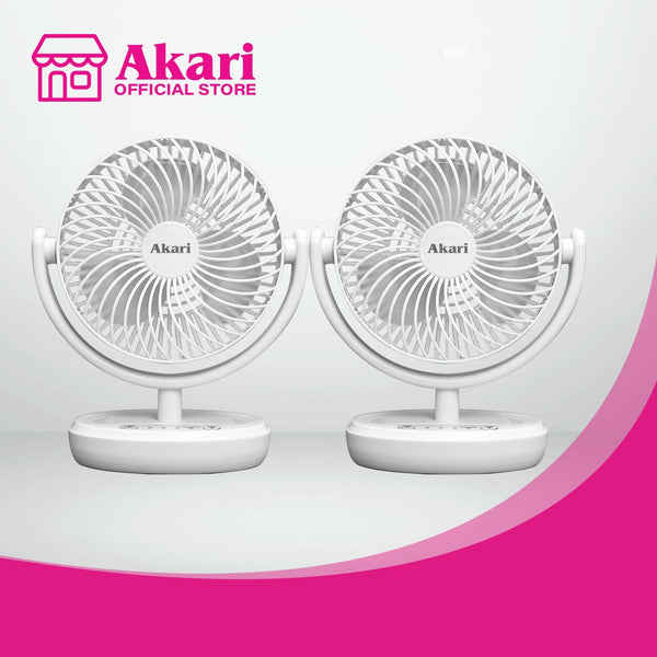 Akari B1T1: 6" Rechargeable Fan with 8W LED