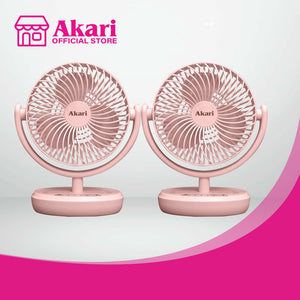 Akari B1T1: 6" Rechargeable Fan with 8W LED