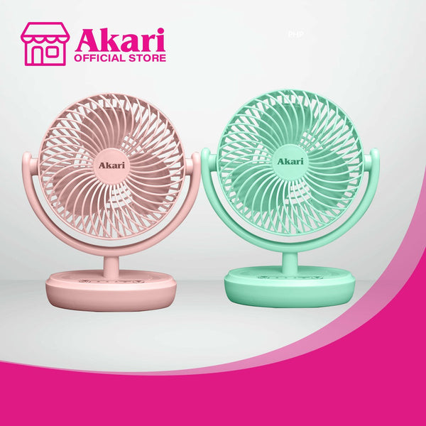 Akari B1T1: 6" Rechargeable Fan with 8W LED