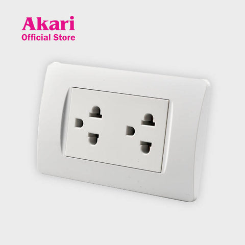 Akari Universal Duplex Outlet with Grounding (AWD-Z8201)