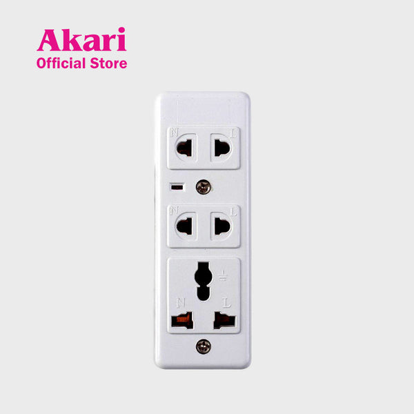 Akari 3 Gang Extension Cord  3 Meters Cable with Metal Bracket (AEC-H303)