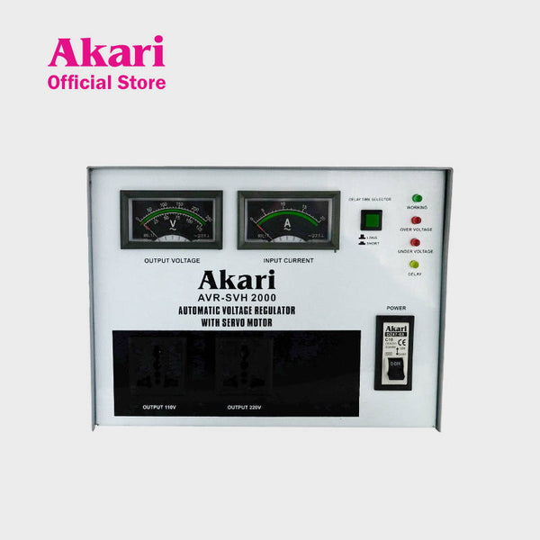 Akari Automatic Voltage Regulator, 2000 Watts with 5 Outlets (AVR-SVH 2000)