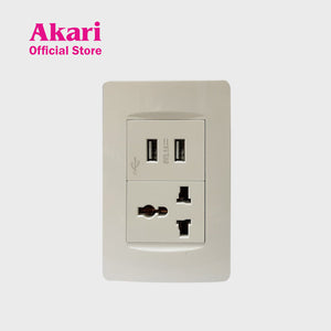 Akari 2X5V 2.1A USB Multi-Purpose Outlet (AWD-Z8204-U)