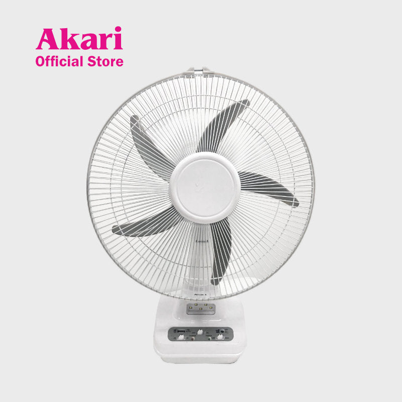 Akari 14" Rechargeable Oscillating Fan with LED Night Light (ARF-5314F)