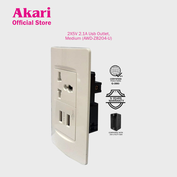 Akari 2X5V 2.1A USB Multi-Purpose Outlet (AWD-Z8204-U) – Akari.store