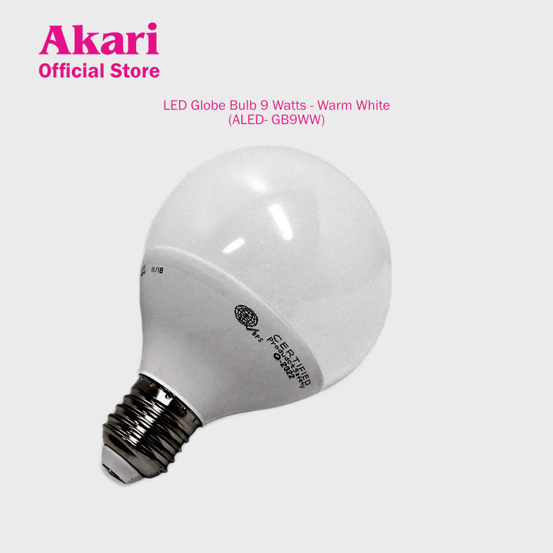 Akari LED Globe Bulb 9W Warm White 3000K E27 (ALED-GB9WW)