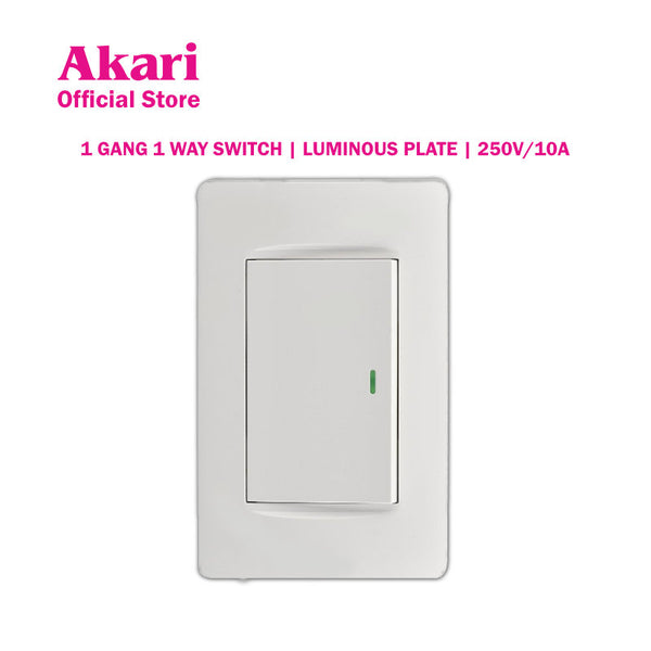 Akari 1 Gang 1 Way Switch with Luminous (AWD-Z8101-1)