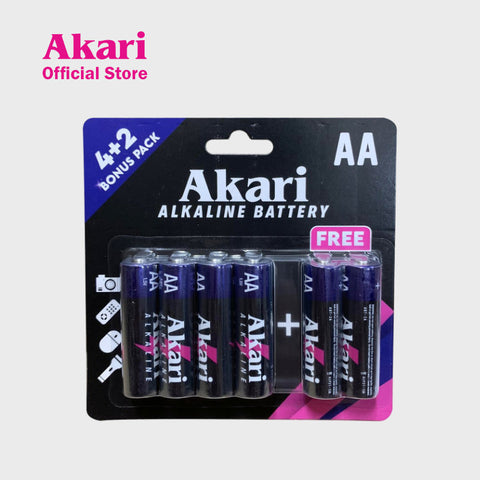Akari Alkaline Battery, AA LR6, 1.5V - 4+2 in a pack (ABT-2A)