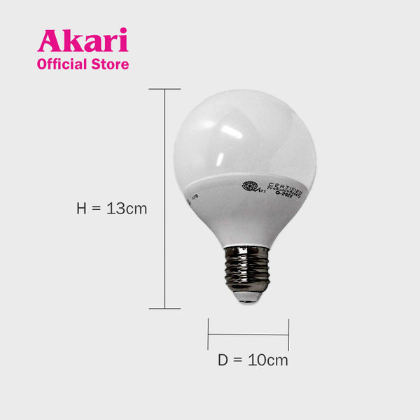 Akari LED Globe Bulb 13 Watts - Warm White (ALED-GB13WW)