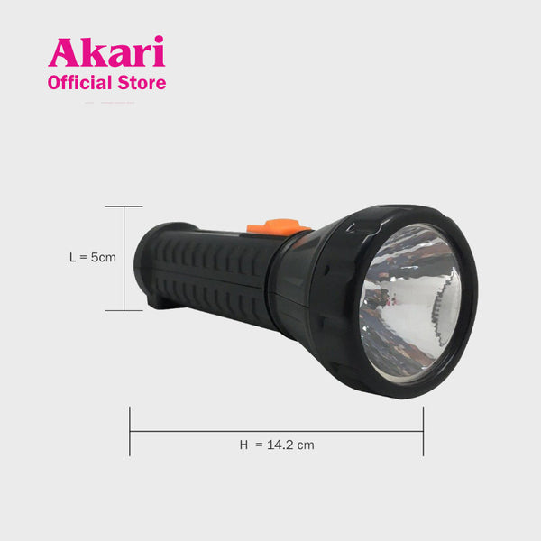 Akari Rechargeable Flashlight 1 Watts (ARFL-8901)