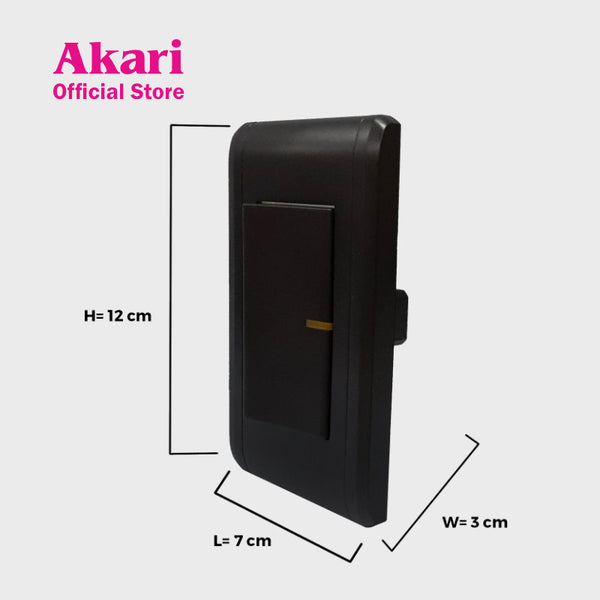 Akari 1 Gang 1 Way Switch - Black (AWD-101BI)
