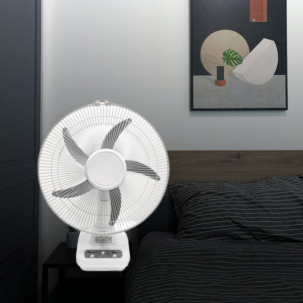 Akari 14" Rechargeable Oscillating Fan with LED Night Light (ARF-5314F)