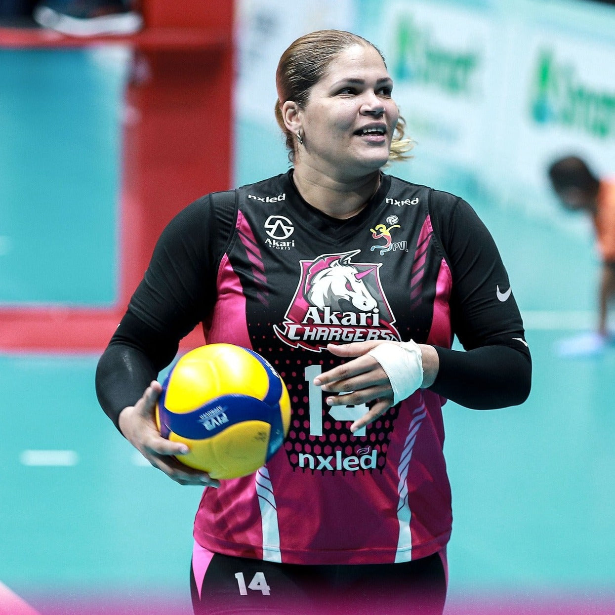 Akari Chargers "Rivera #14" Jersey in Black