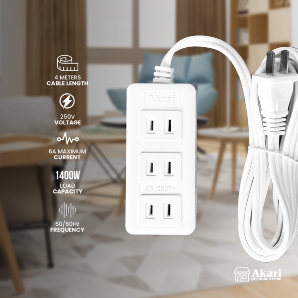 Akari 3 Gang Extension Cord (AEC-H203)