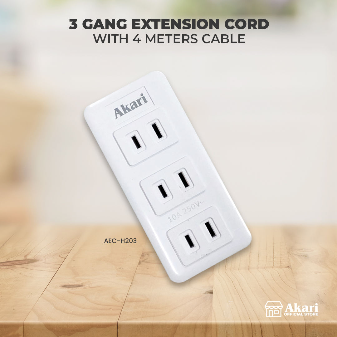 Akari 3 Gang Extension Cord (AEC-H203)