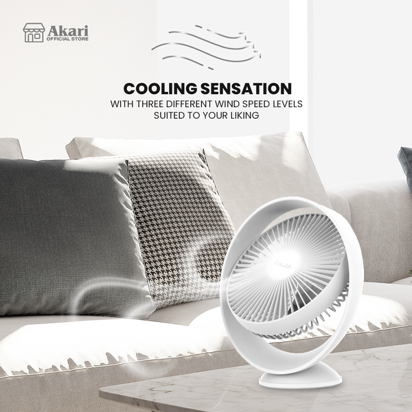 Akari 8” Rechargeable LED Orbit Fan with Night Light Function (ARF-327)
