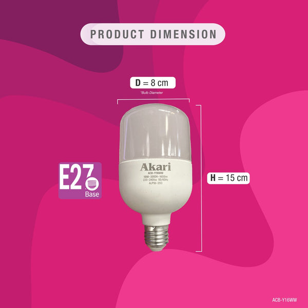 Akari LED Capsule Bulb 16 Watts - Warm White (ACB-Y16WW)