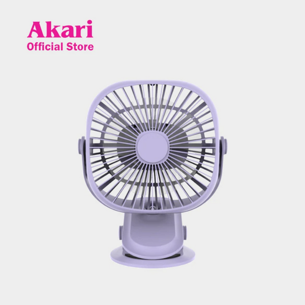 Akari 5" Rechargeable Clip Fan with LED (AJF-5519PU)