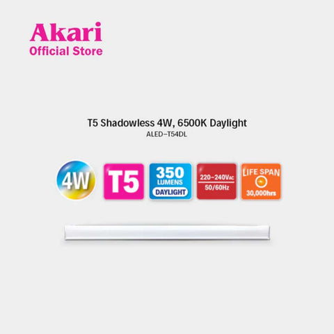 *Akari T5 Shadowless 4 Watts - Daylight (ALED-T54DL)