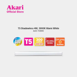 *Akari T5 Shadowless 4 Watts - Warm White (ALED-T54WW)