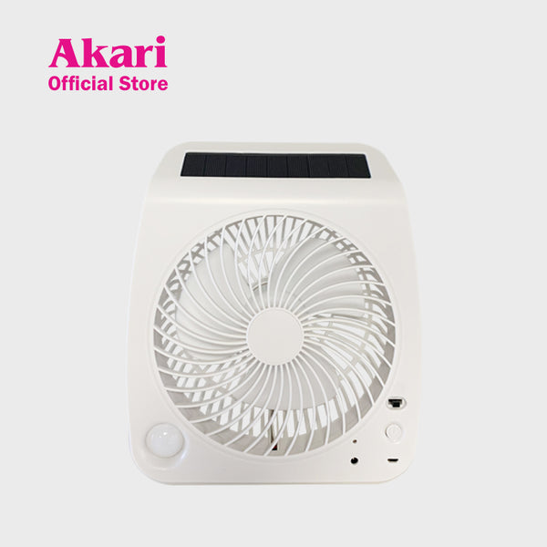 Akari Rechargeable Fan with 1W Solar Panel 7" (ARF-3721G)