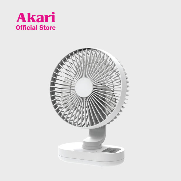 Akari 8" Rechargeable Fan with LED Night Light (ARF-8008)