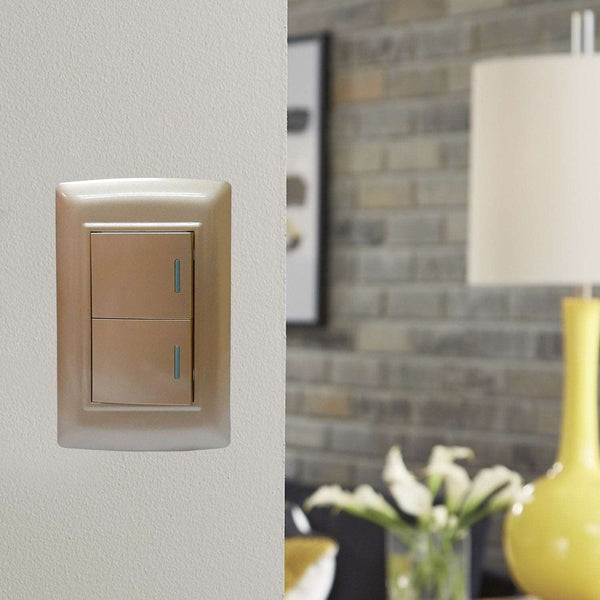 *Akari 2 Gang 1 Way Switch - Gold (AWD-102GI)
