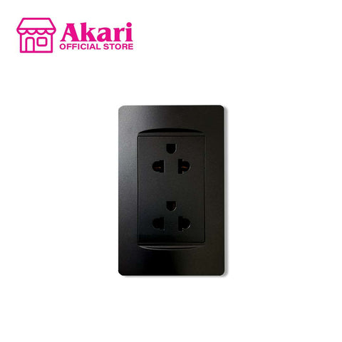 *Akari Universal Duplex Outlet with Grounding (AWD-Z8201(B))