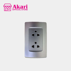 *Akari Universal Duplex Outlet with Grounding (AWD-Z8201(S))
