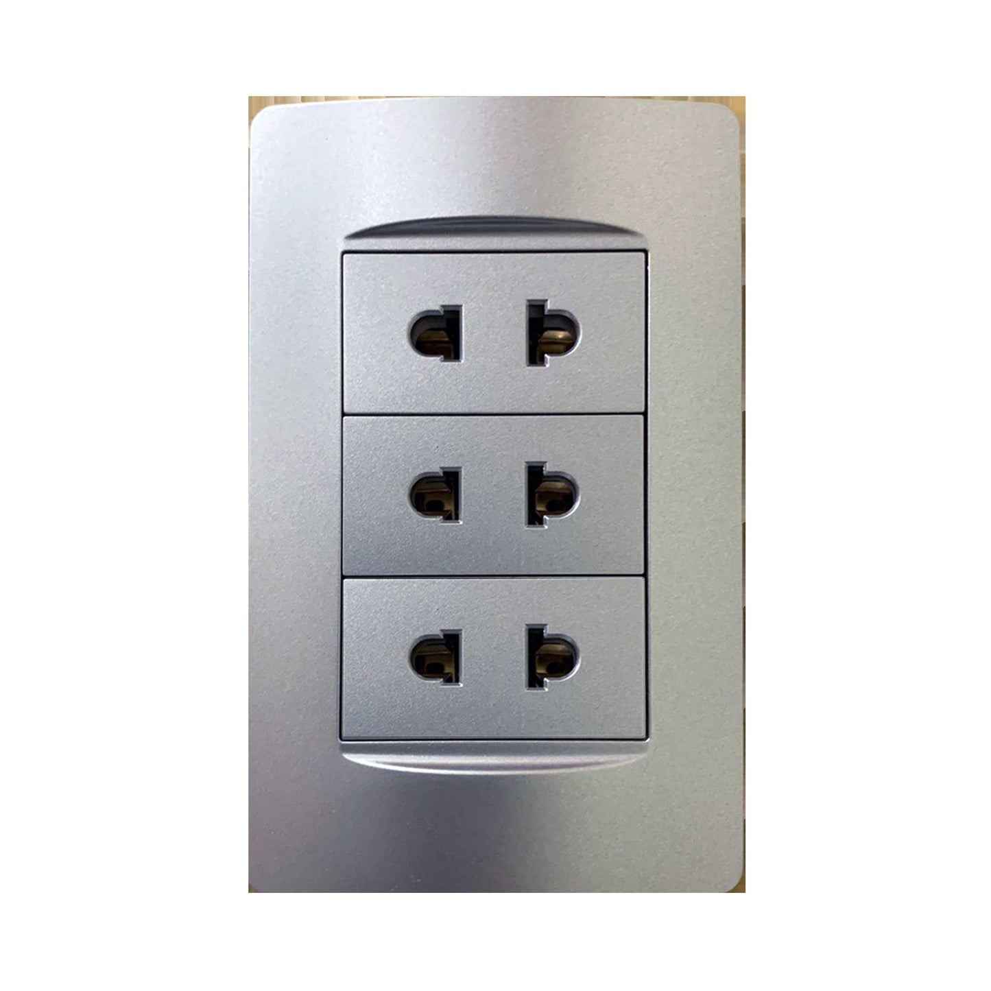 *Akari 3 Gang 2 Pin Universal Socket (AWD-Z8202-3(S))