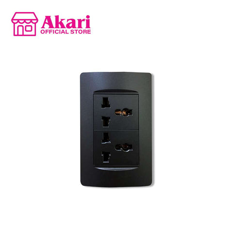 *Akari 2 Gang Multi-Purpose Outlet (AWD-Z8204(B))