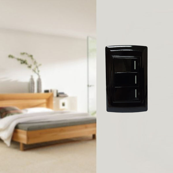 Akari 3 Gang 1 Way Switch - Black (AWD-103BI) – Akari.store
