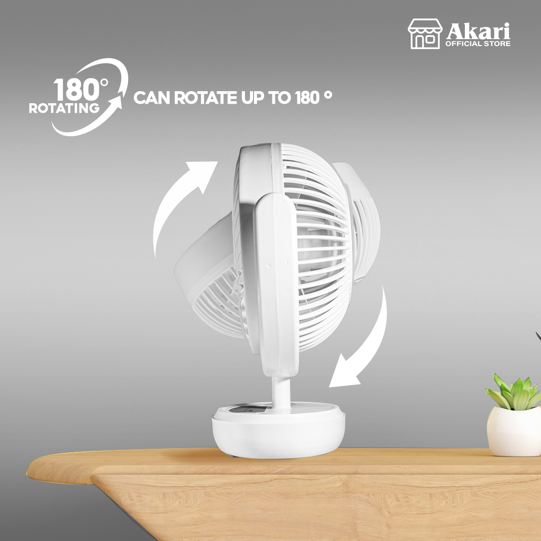 Akari 6” Rechargeable LED Deskfan with Night Light Function (ARF-606)