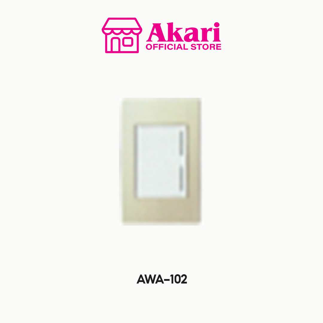 Akari 2 Gang 1 Way Switch Aluminum (AWA-102)