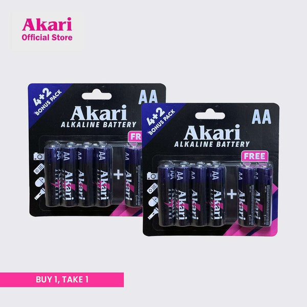Akari Alkaline Battery, AA LR6, 1.5V - 4+2 in a pack - BUY 1 TAKE 1