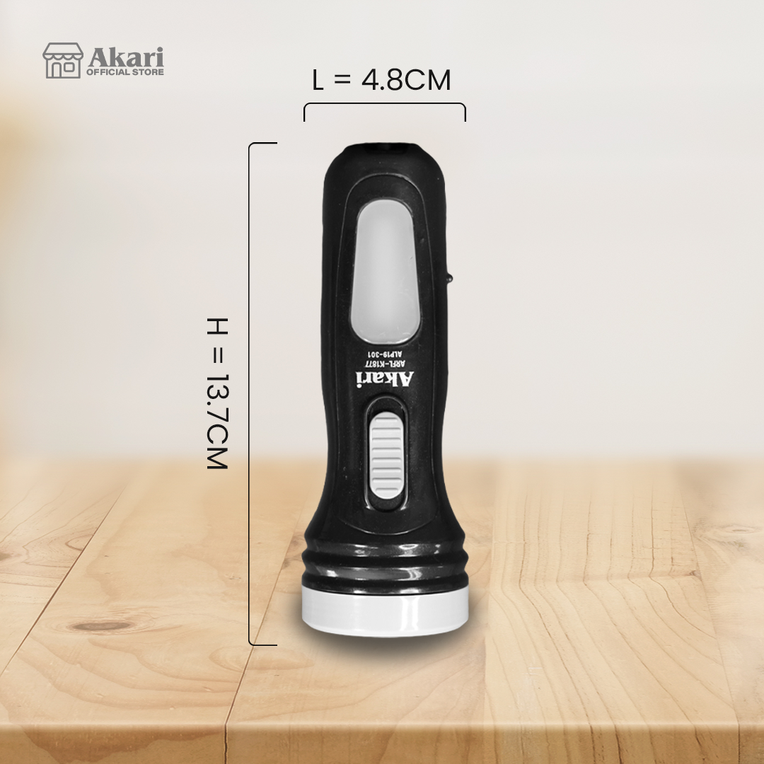 CLEARANCE SALE:Akari  Rechargeable 2 in 1 Led Flashlight with Sidelight (ARFL-K1877)