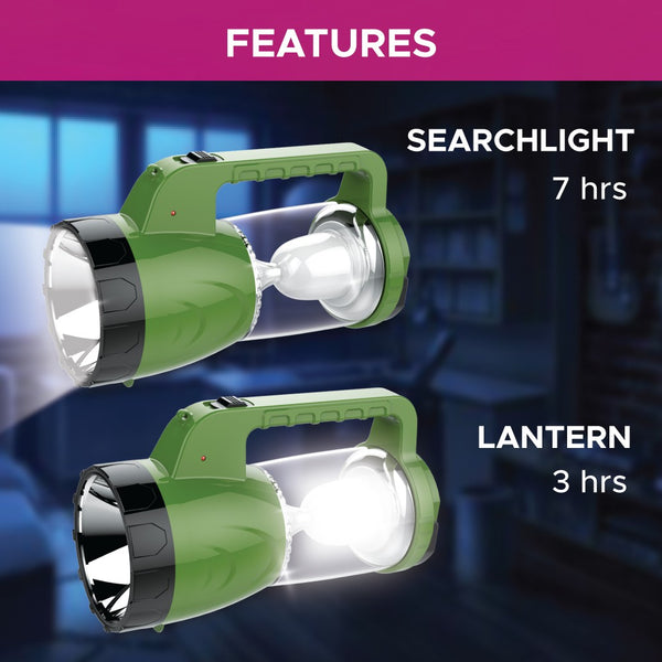 Akari Rechargeable Solar Searchlight with Lantern (ARL-6672)