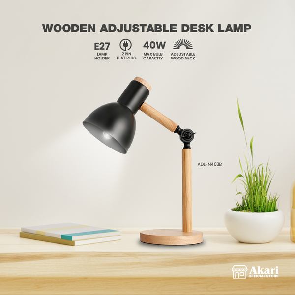 Akari Wooden Adjustable Desk lamp (ADL-N403B)