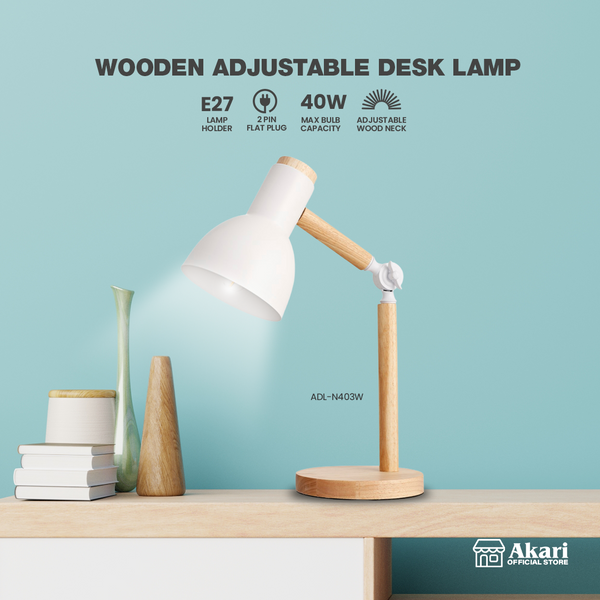 Akari Wooden Adjustable Desk lamp (ADL-N403W)